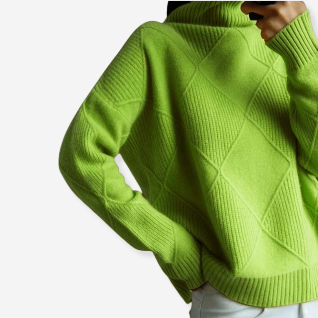 Remmy | Textured Turtleneck Knit Sweater
