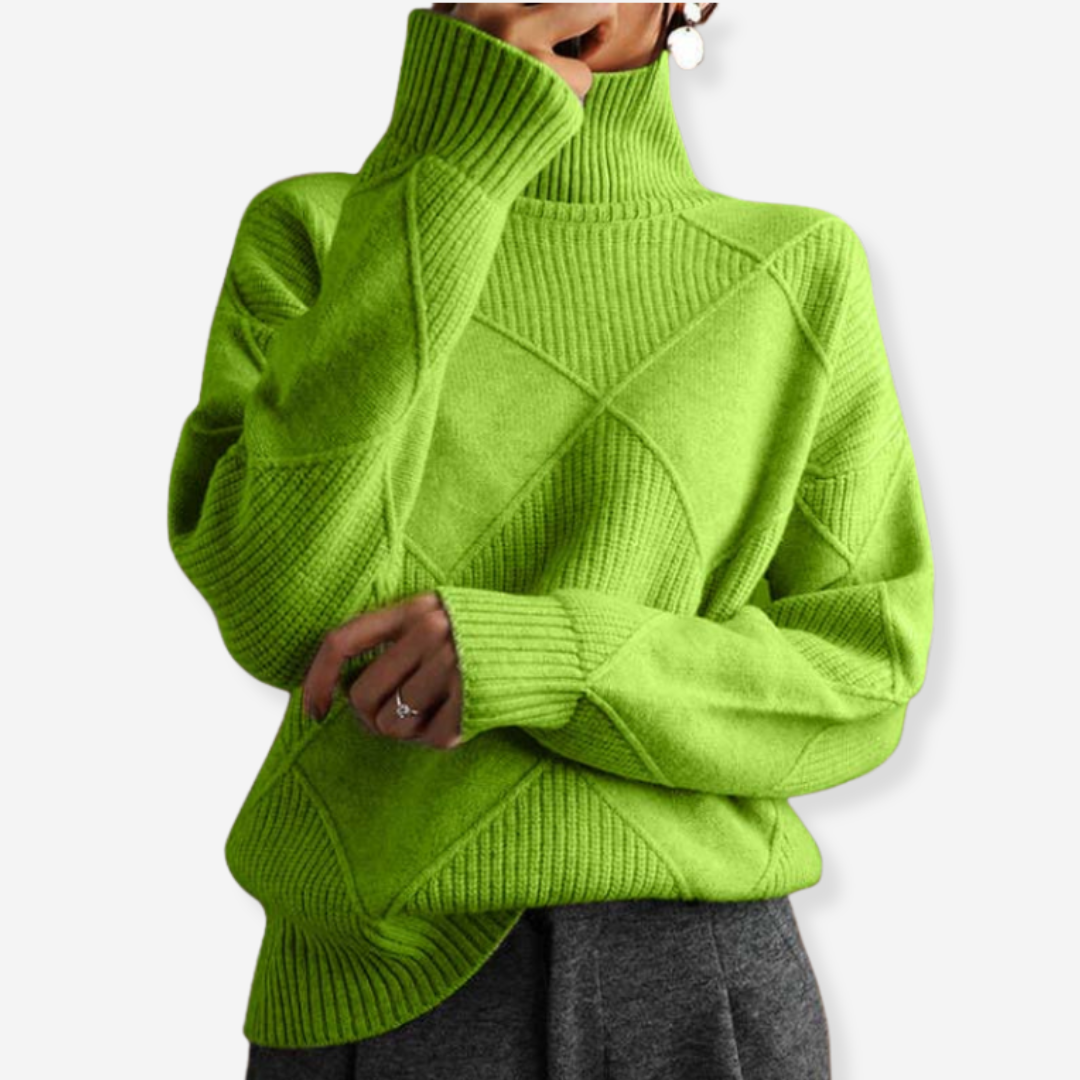 Remmy | Textured Turtleneck Knit Sweater