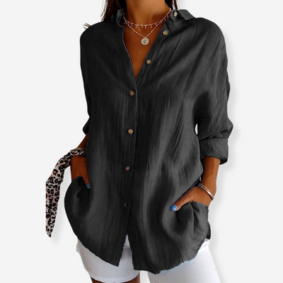 Sasha –  Elegant Shirt with Pleated Style