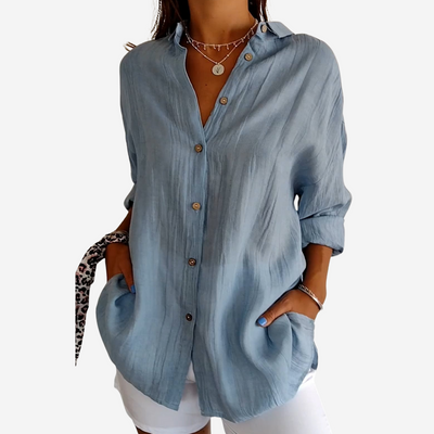 Sasha –  Elegant Shirt with Pleated Style