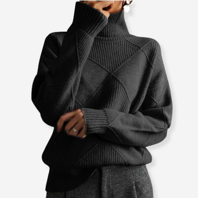 Remmy | Textured Turtleneck Knit Sweater