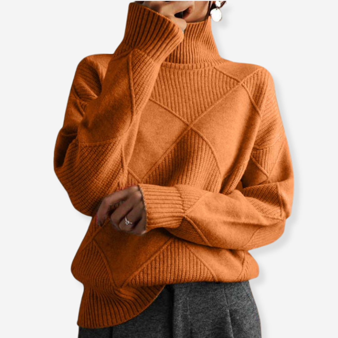 Remmy | Textured Turtleneck Knit Sweater