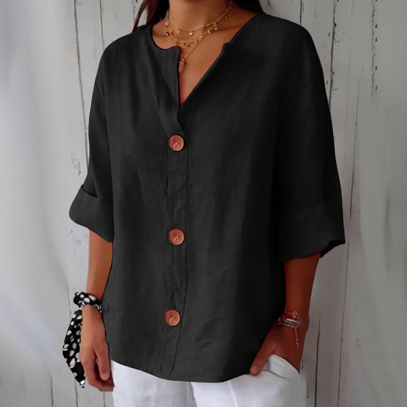 Noora™ | Relaxed Blouse for Timeless Elegance