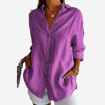 Sasha –  Elegant Shirt with Pleated Style