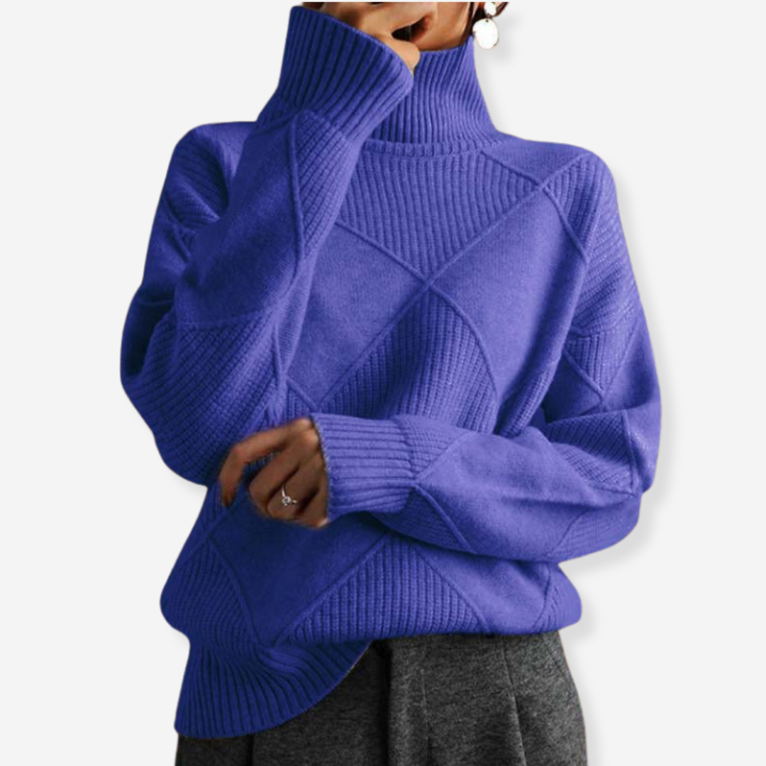 Remmy | Textured Turtleneck Knit Sweater