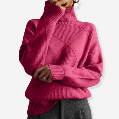 Remmy | Textured Turtleneck Knit Sweater