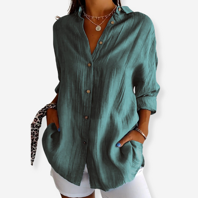 Sasha –  Elegant Shirt with Pleated Style