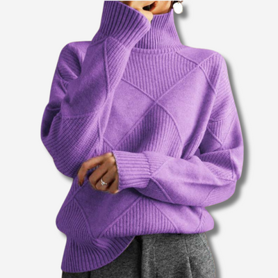 Remmy | Textured Turtleneck Knit Sweater