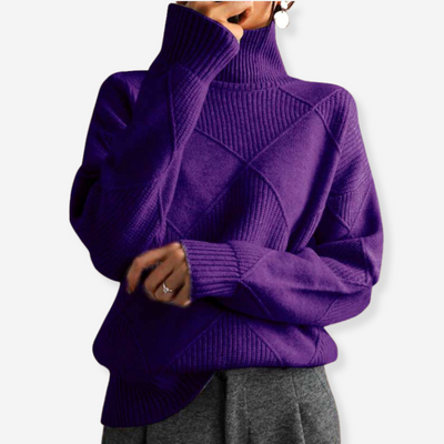 Remmy | Textured Turtleneck Knit Sweater