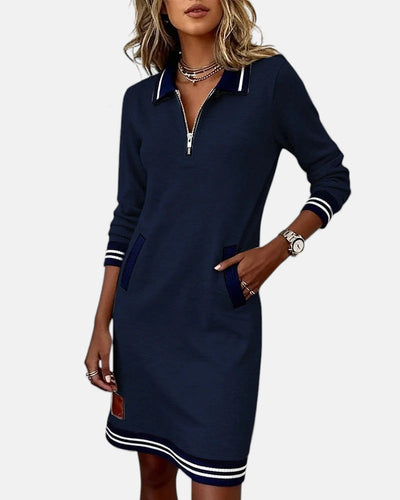 Jeanne | Chic Long-Sleeve Dress in Cotton